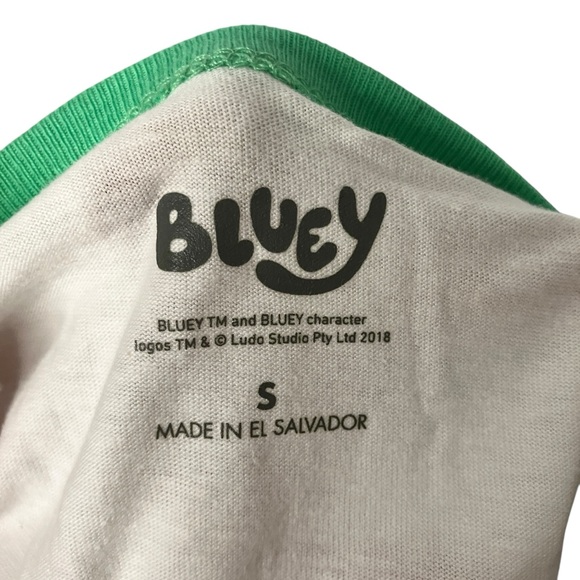 St. Patrick’s Day Bluey ringer Short Sleeve Graphic Tee Girls Boys XS NWT - Picture 7 of 12